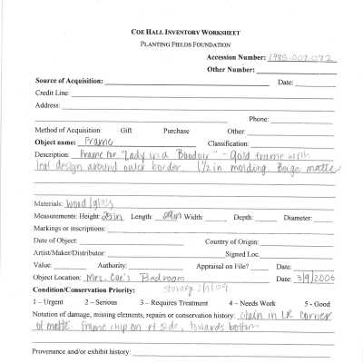 previous inventory worksheet