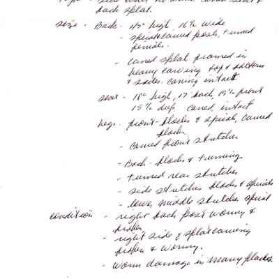 Notes on chair