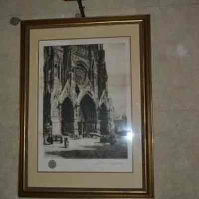 Frame for print "Rheims Cathedral