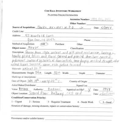 previous inventory worksheet