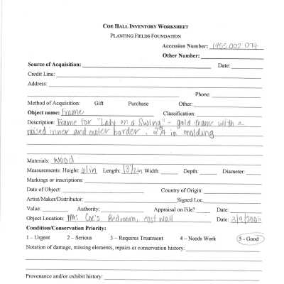 previous inventory worksheet