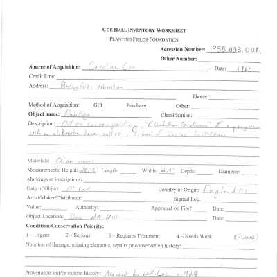 previous inventory worksheet