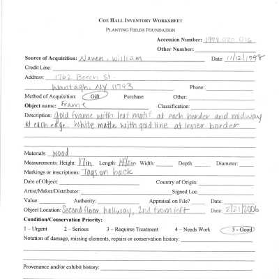previous inventory worksheet