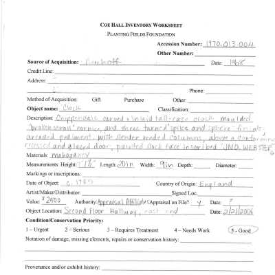 previous inventory worksheet