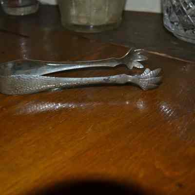 Ice Bucket, Tongs, & Ice