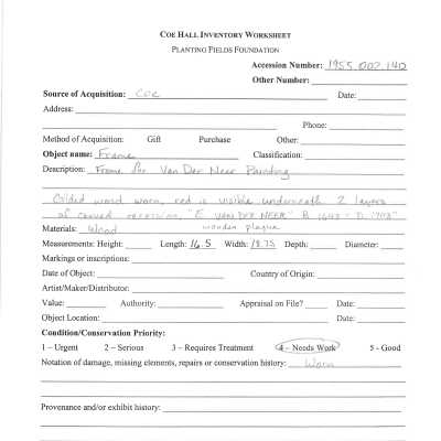 previous inventory worksheet