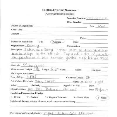 previous inventory worksheet
