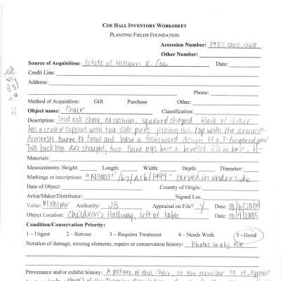 previous inventory worksheet