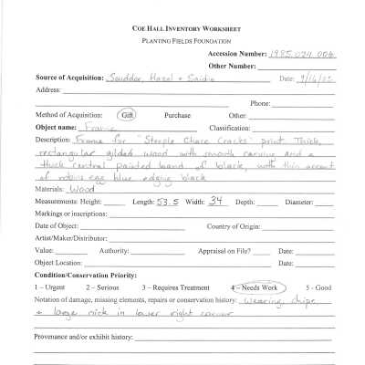 previous inventory worksheet