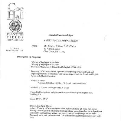 acknowledgement of gift