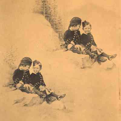 Coe_Family_002: Portrait of William Rogers Coe and Robert D. Coe in Scottish garb