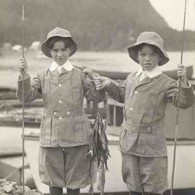 Coe_Family_004: Robert D. Coe and William Rogers Coe fishing