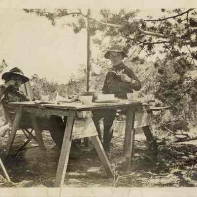 Coe_Family_005: William Rogers Coe and Robert D. Coe on a hunting trip in Wyoming