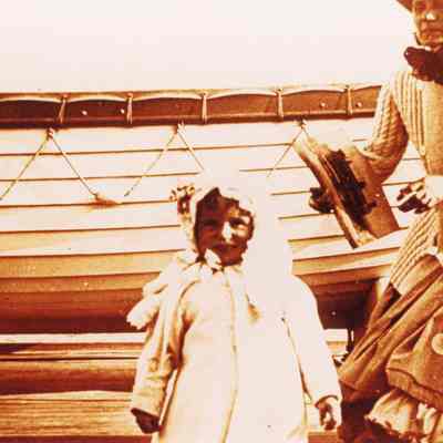 Coe_Family_017: Natalie Coe and unknown woman on ship