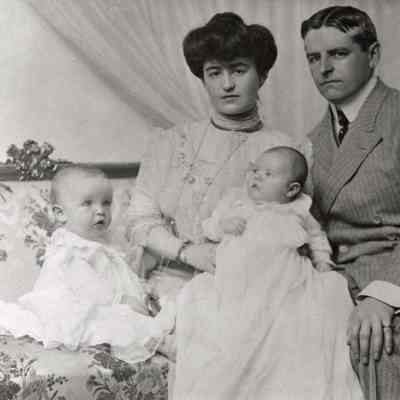 Coe_Family_021: Portrait of Mai Coe with W.R. Coe, William Rogers Coe, and Robert D. Coe