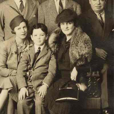 Coe_Family_028: Portrait of W.R. Coe, W.R. Coe II, William Rogers Coe, Clover Coe, Michael R. Coe, and Caroline Coe