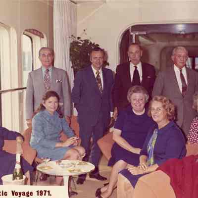 Coe_Family_034: Bill Hayes, Joe Burghardt, Robert D. Coe, Anne Coe Hayes, Peg Coe, Anne Coe, Marguerite Pallet