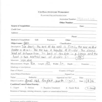 previous inventory worksheet
