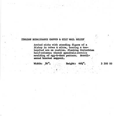 Undated appraisal