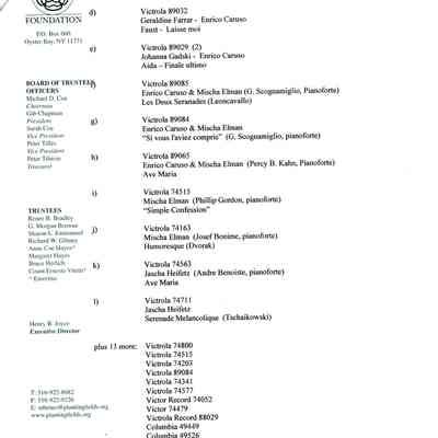 Deed form for player & records