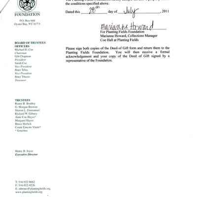 Deed form date and signed off