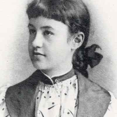 Coe_MC_017: Portrait of Mai Coe as a young girl with "Mary H. Rogers" printed at bottom