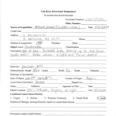 previous inventory worksheet