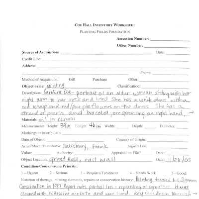 previous inventory worksheet