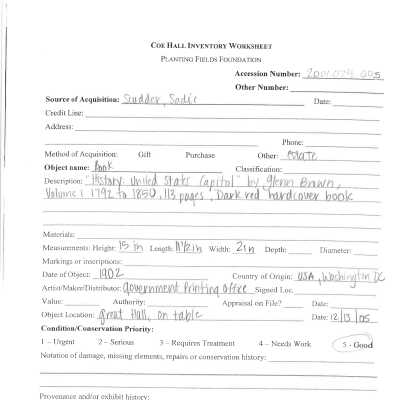 previous inventory worksheet