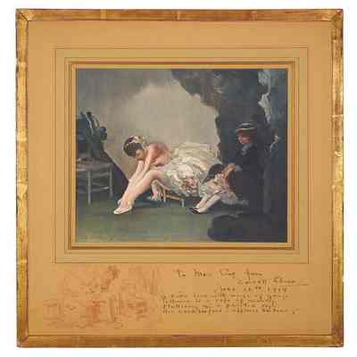 Frame for Print of Dancer in a Tutu Inscribed for Mai Rogers Coe