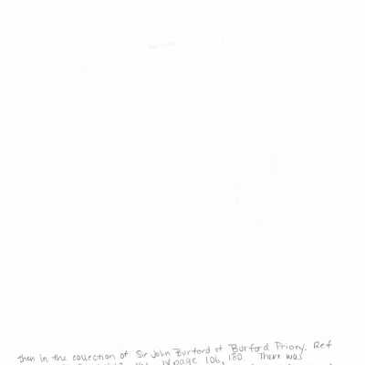 further note about provenance from 2006 inventory
