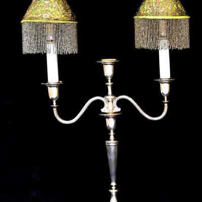 Pair of Pierced Silver Shades