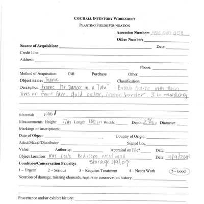 previous inventory worksheet
