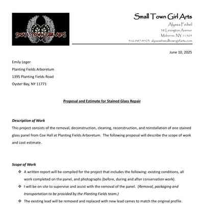 Recommended Treatment Plan for damaged window