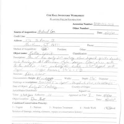 previous inventory worksheet