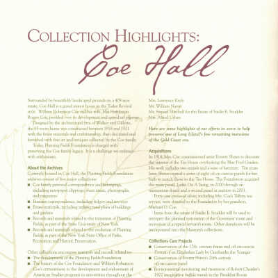Page from 2001 Annual Report mentioning Ladies on a Swing