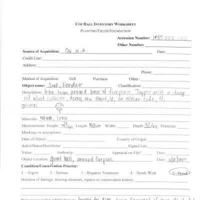 previous inventory worksheet