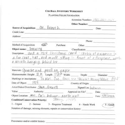 previous inventory worksheet