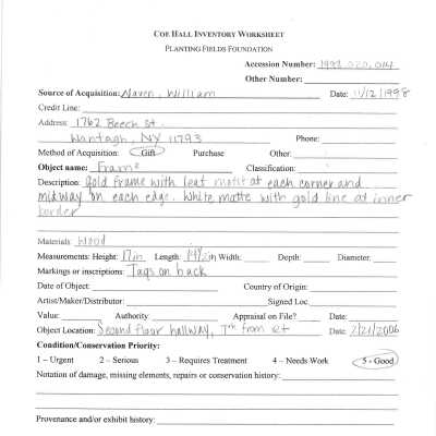 previous inventory worksheet