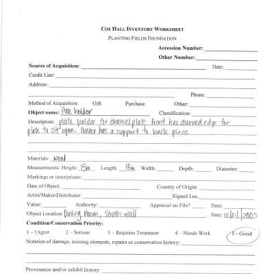 From physical object file, uploaded 8/2024
