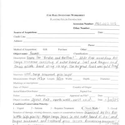 previous inventory worksheet