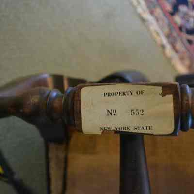 Label on chair