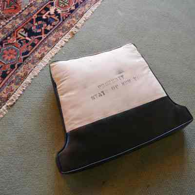 underside of chair cushion