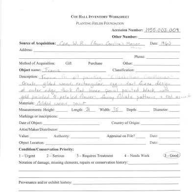 previous inventory worksheet