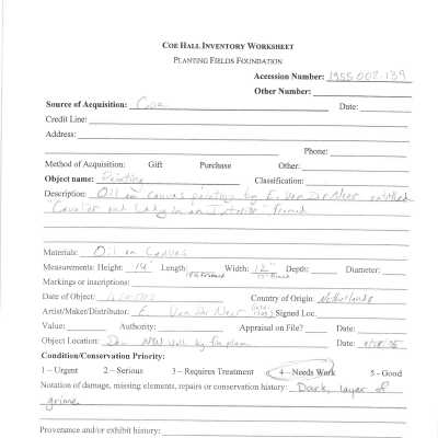previous inventory worksheet