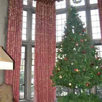 Valance with curtains