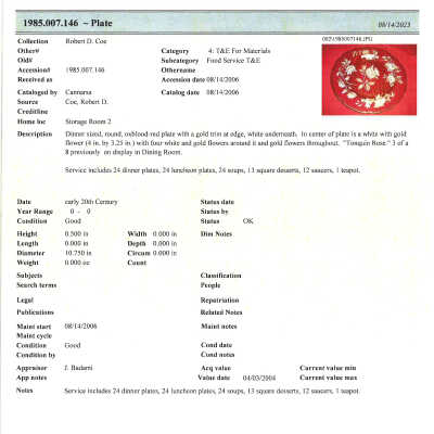 From physical object file, uploaded 8/2024