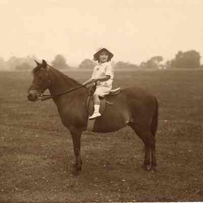 Coe_Natalie_009: Natalie Coe on a pony at Planting Fields