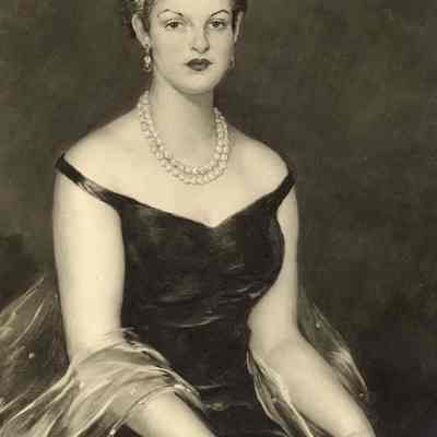 Coe_Natalie_027: Painted portrait of an adult Natalie Coe by Carlo Romagyoli