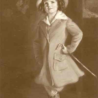 Coe_Natalie_057: Photograph of painting of Natalie Coe in riding clothes
